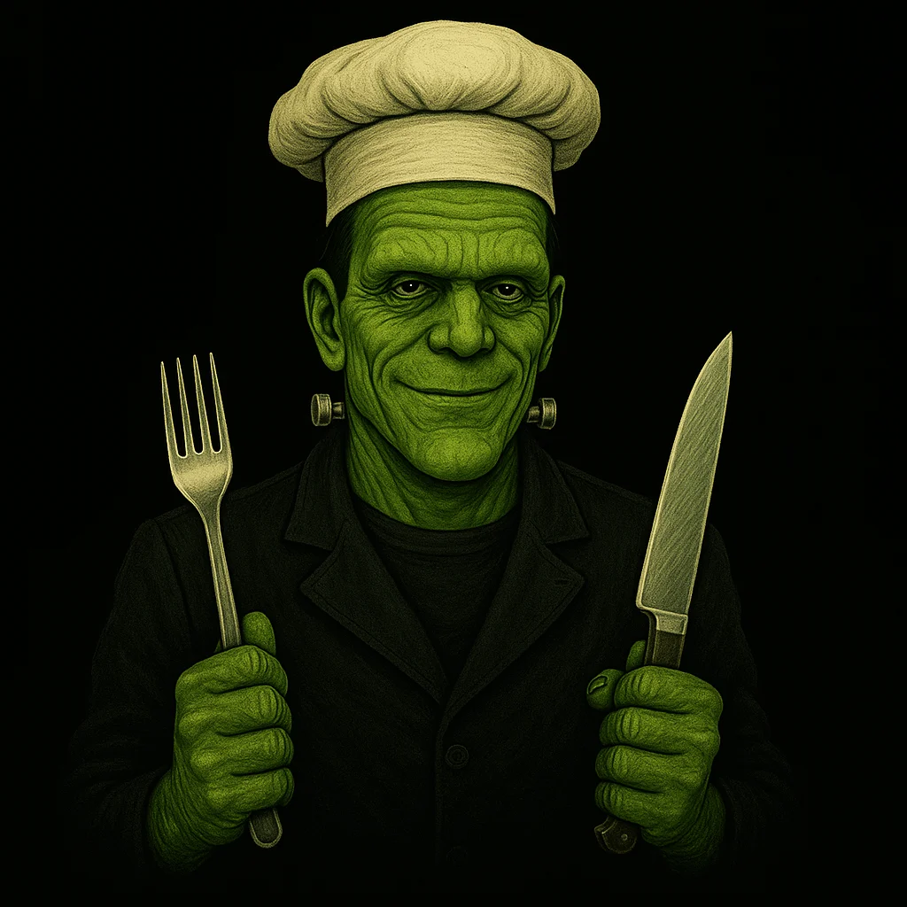 Frankstein with cutlery